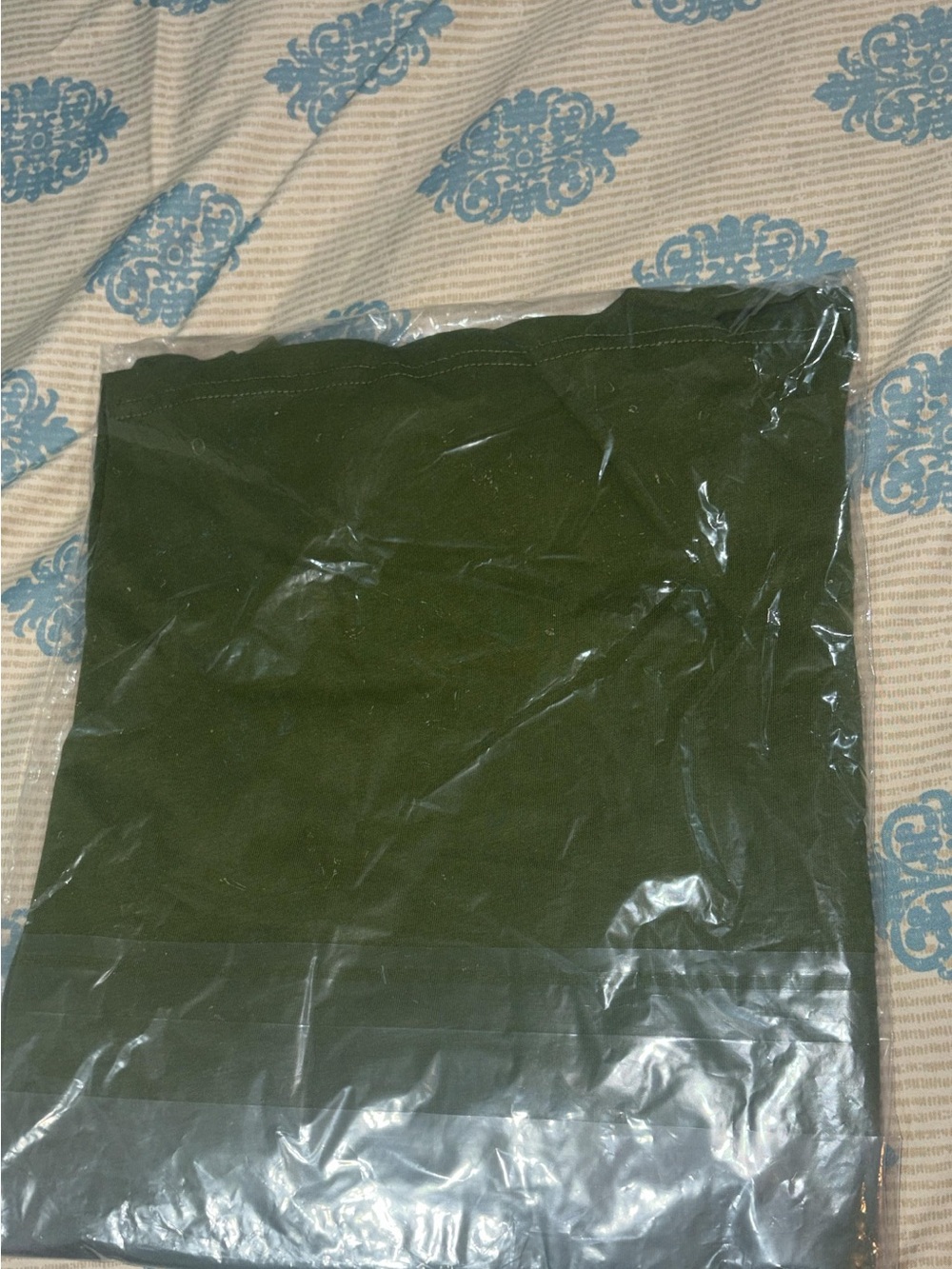 CHANEL Olive Green Short Sleeve Tee with Gold Logo - Picture 2 of 2